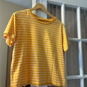 100% Organic Cotton Yellow Striped T-Shirt